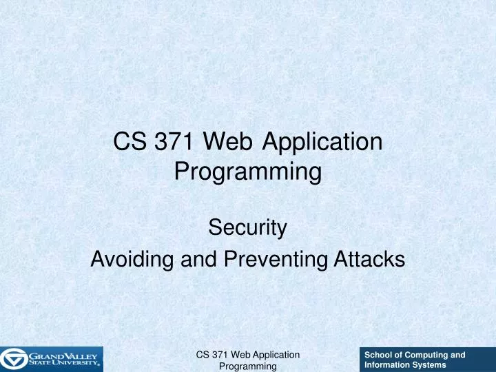cs 371 web application programming