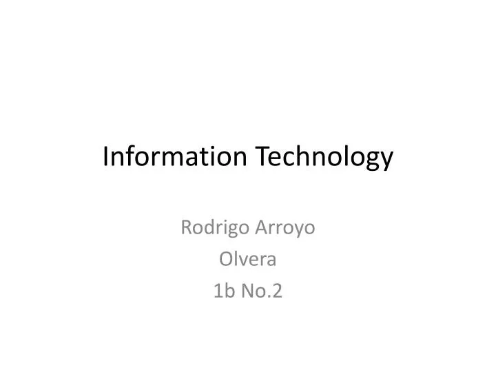 information technology