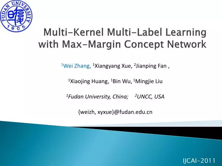 multi kernel multi label learning with max margin concept network