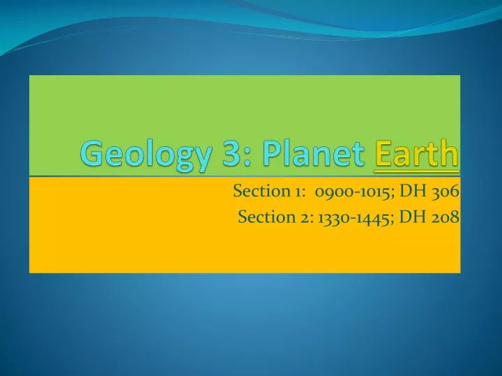 geology 3 planet earth