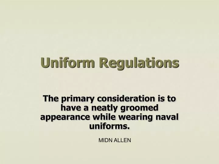 uniform regulations