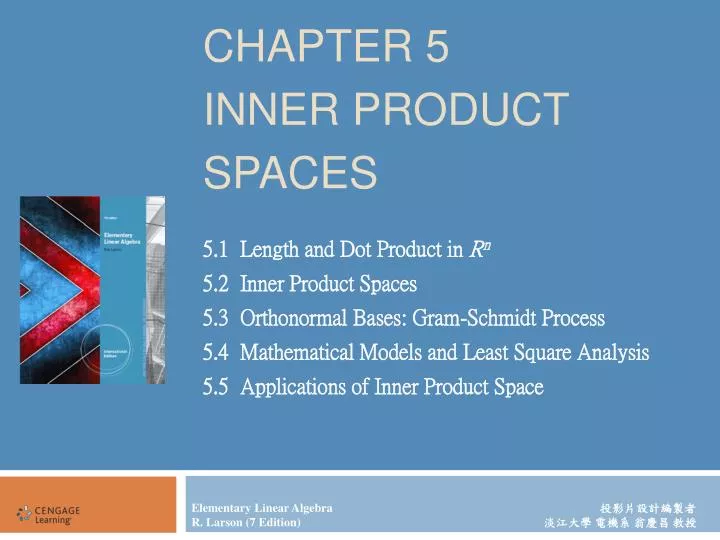 Chapter 5 Inner Product Spaces N 