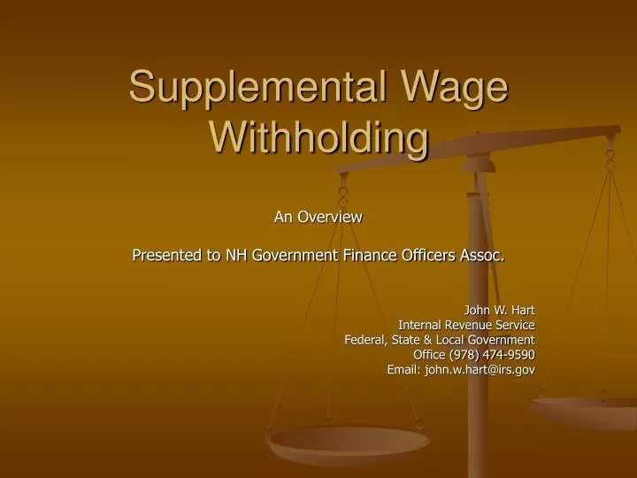 supplemental wage withholding