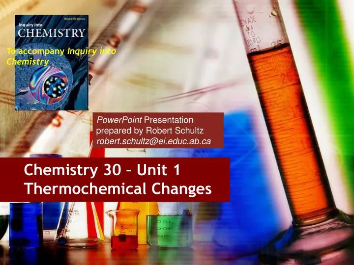 chemistry 30 unit 1 thermochemical changes