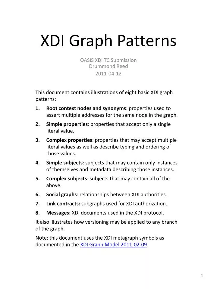 xdi graph patterns