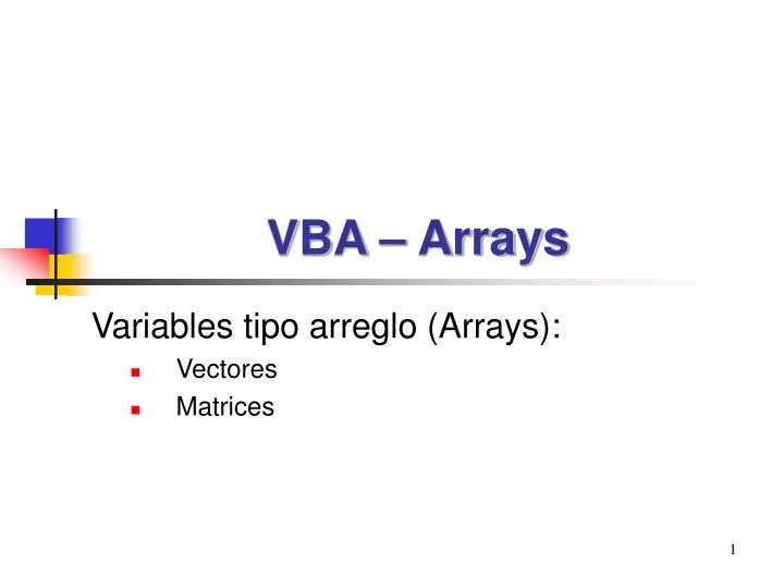 vba arrays