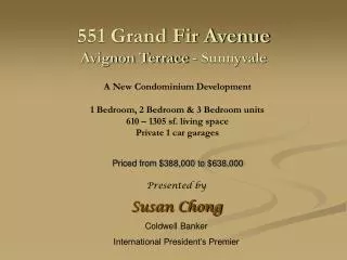 551 Grand Fir Avenue Avignon Terrace - Sunnyvale