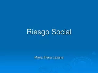 riesgo social