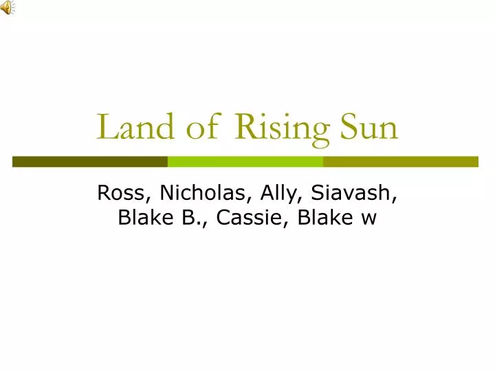 land of rising sun