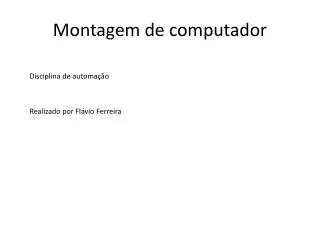 montagem de computador