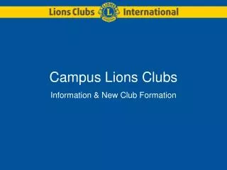 Campus Lions Clubs