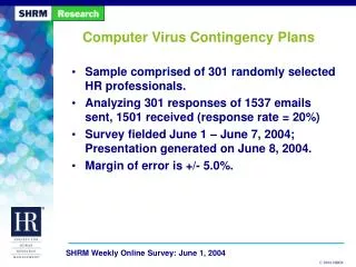 Computer Virus Contingency Plans