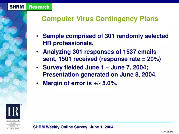 computer virus contingency plans