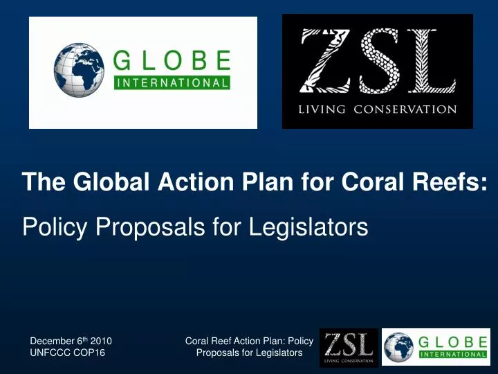 the global action plan for coral reefs policy proposals for legislators