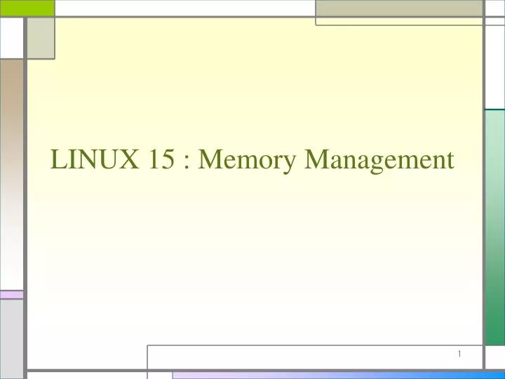linux 15 memory management