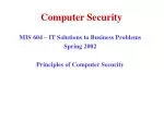 Computer Security - slide 1