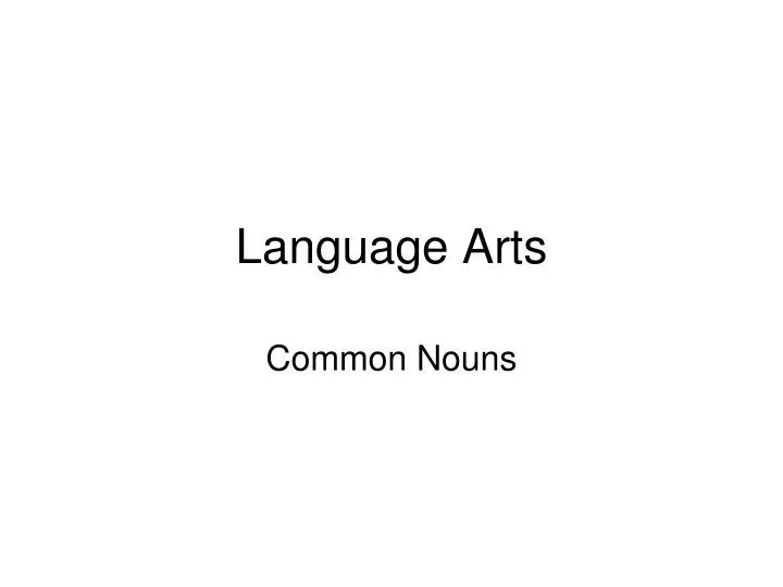 language arts