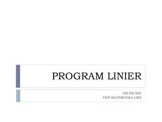 program linier