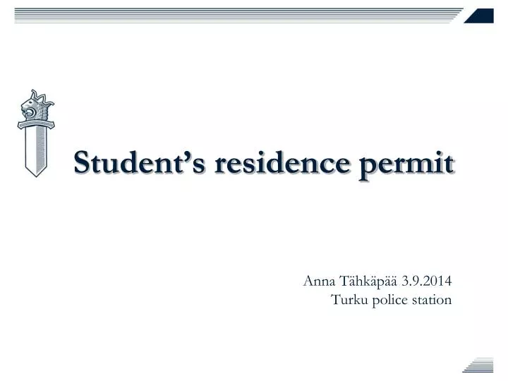 student s residence permit