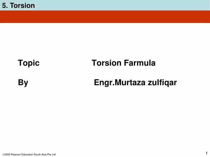 topic torsion farmula by engr murtaza zulfiqar