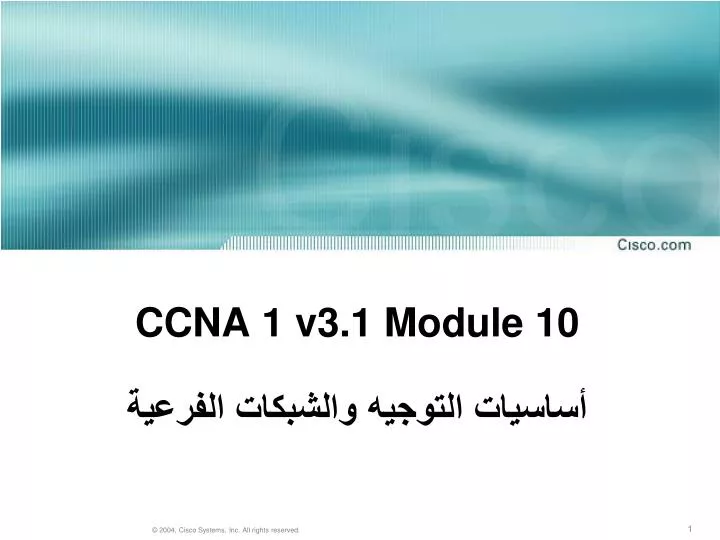ccna 1 v3 1 module 10