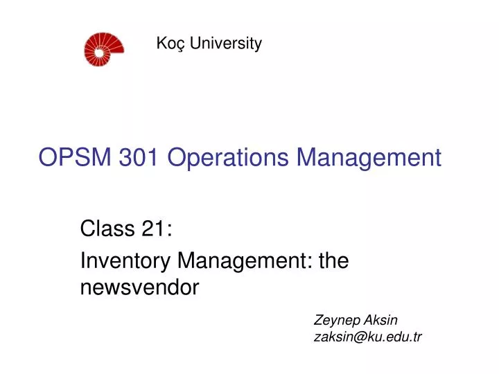 opsm 301 operations management