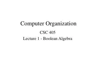 Computer Organization