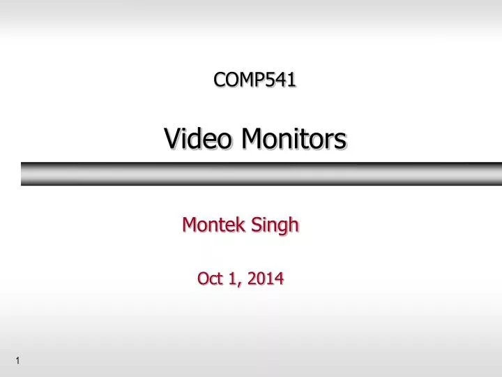 comp541 video monitors
