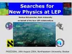 Searches for New Physics at LEP