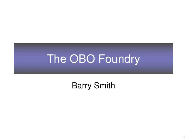 the obo foundry