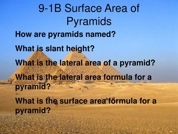 9 1b surface area of pyramids