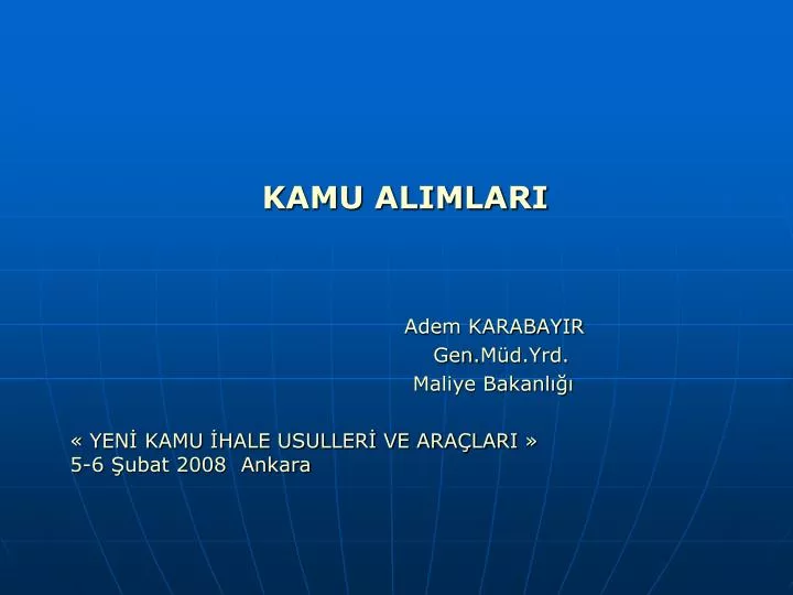 kamu alimlari