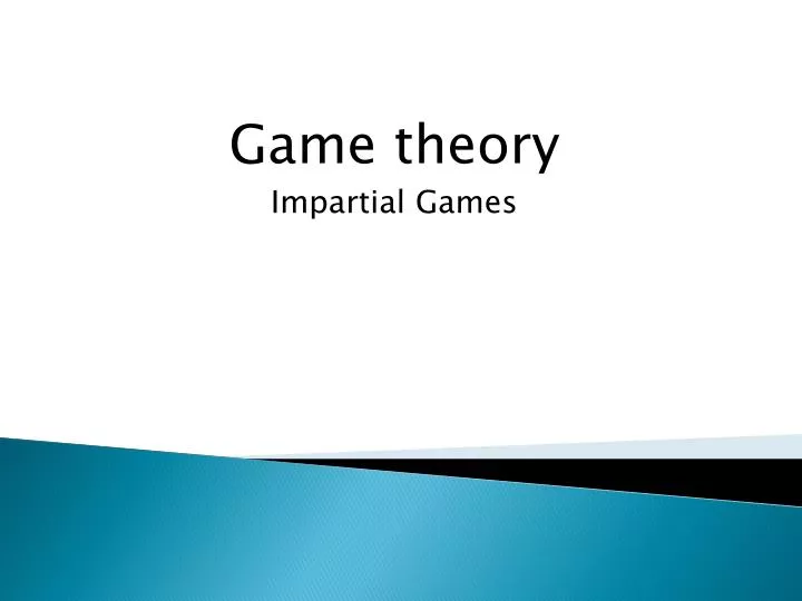 game theory impartial games
