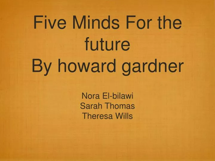five minds for the future by howard gardner