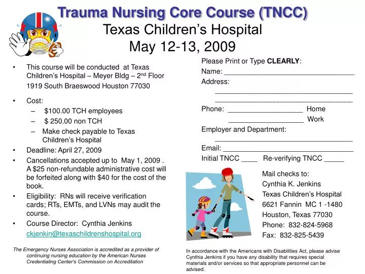 trauma nursing core course tncc texas children s hospital may 12 13 2009