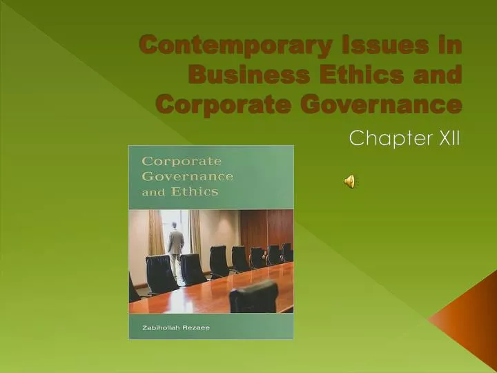 contemporary issues in business ethics and corporate governance