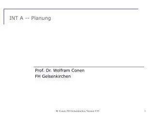 int a planung