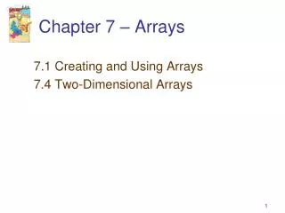 chapter 7 arrays