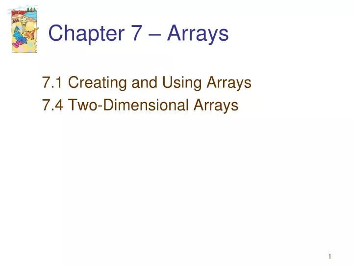 chapter 7 arrays