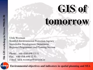 GIS of tomorrow