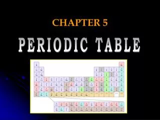 PERIODIC TABLE