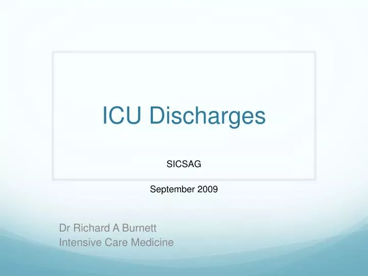 icu discharges
