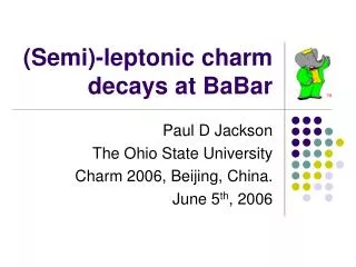 (Semi)-leptonic charm decays at BaBar