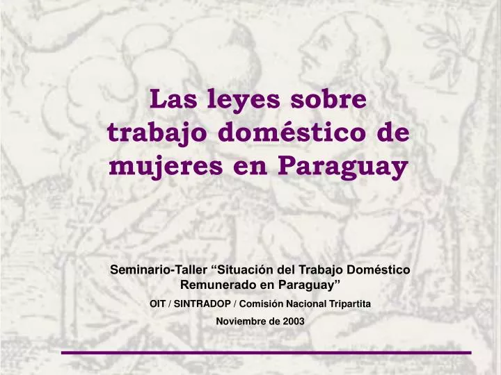 las leyes sobre trabajo dom stico de mujeres en paraguay
