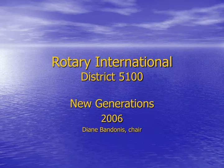 rotary international district 5100
