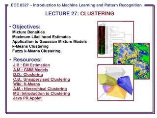 LECTURE 27: CLUSTERING