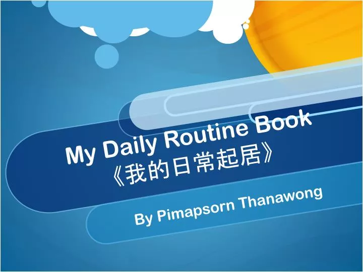 my daily routine book