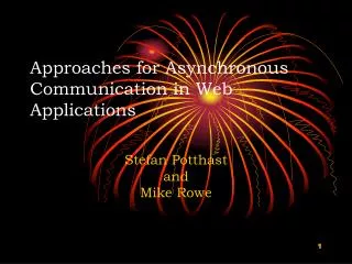 Approaches for Asynchronous Communication in Web Applications