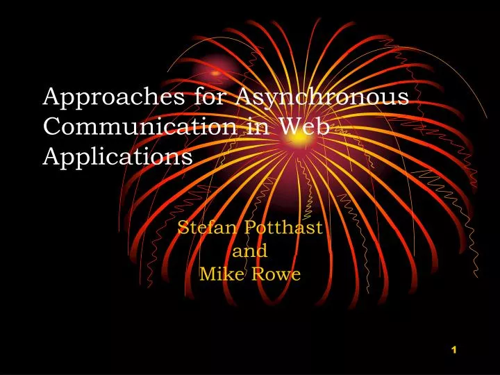 approaches for asynchronous communication in web applications