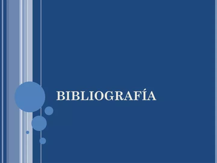 bibliograf a